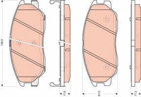 Brake Pad Set, Disc Brake GDB3465 - TRW