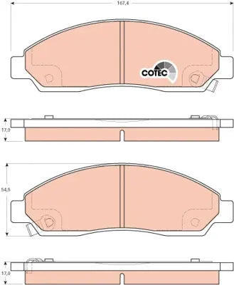 Brake Pad Set, Disc Brake GDB3466UT - TRW