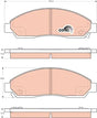 Brake Pad Set, Disc Brake GDB3466UT - TRW