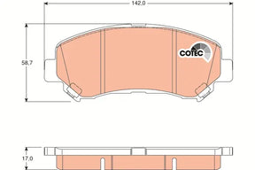 Brake Pad Set, Disc Brake GDB3467 - TRW