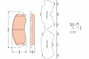 Brake Pad Set, Disc Brake GDB3469 - TRW