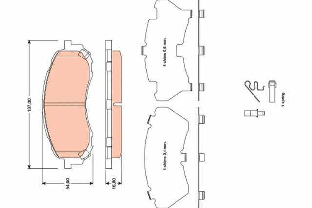 Brake Pad Set, Disc Brake GDB3469 - TRW
