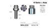 Lock Nuts (set of 4) NB3LOCK - Nice Products | Universal Auto Spares