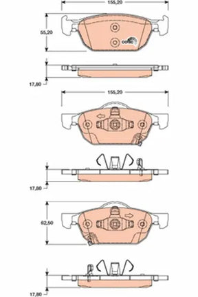 Brake Pad Set, Disc Brake GDB3476 - TRW