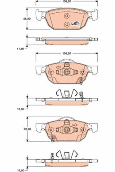 Brake Pad Set, Disc Brake GDB3476 - TRW