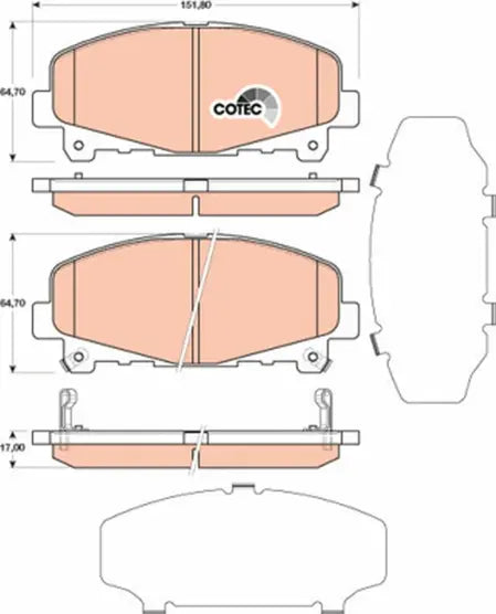 Brake Pad Set, Disc Brake GDB3477 - TRW