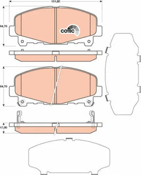 Brake Pad Set, Disc Brake GDB3477 - TRW