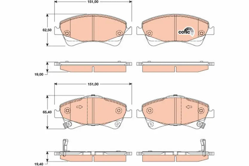 Brake Pad Set, Disc Brake GDB3479 - TRW