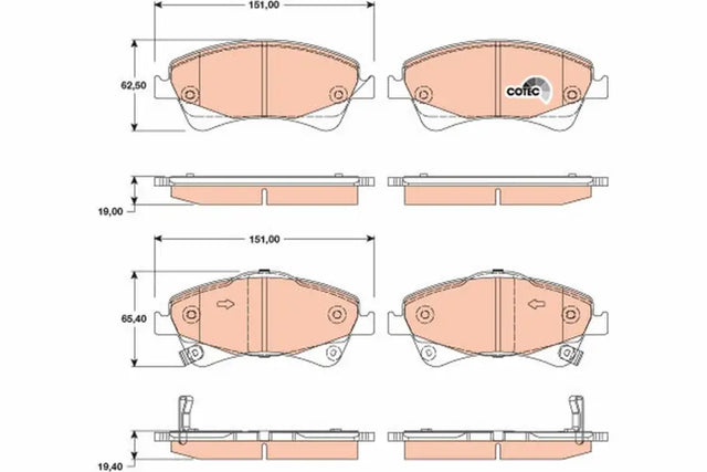 Brake Pad Set, Disc Brake GDB3479 - TRW