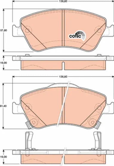 Brake Pad Set, Disc Brake GDB3481 - TRW
