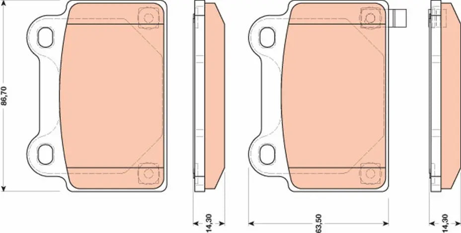 Brake Pad Set, Disc Brake GDB3488 - TRW