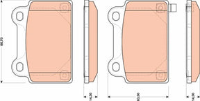 Brake Pad Set, Disc Brake GDB3488 - TRW