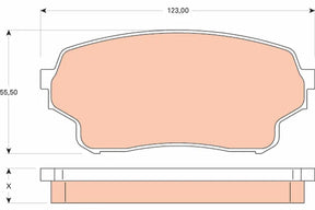 Brake Pad Set, Disc Brake GDB349 - TRW