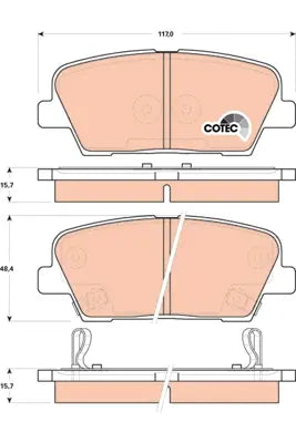 Brake Pad Set, Disc Brake GDB3499DT - TRW