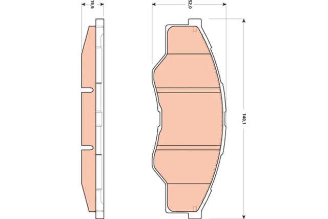 Brake Pad Set, Disc Brake GDB3500 - TRW