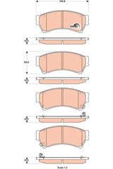 Brake Pad Set, Disc Brake GDB3501 - TRW - Brake Pads - TRW