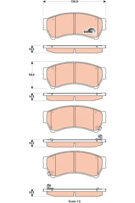 Brake Pad Set, Disc Brake GDB3501 - TRW