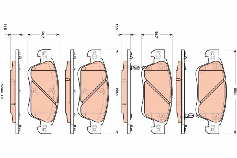 Brake Pad Set, Disc Brake GDB3503 - TRW