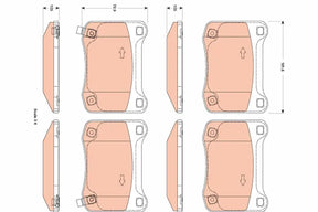 Brake Pad Set, Disc Brake GDB3504 - TRW
