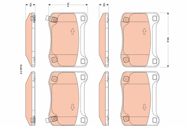 Brake Pad Set, Disc Brake GDB3504 - TRW