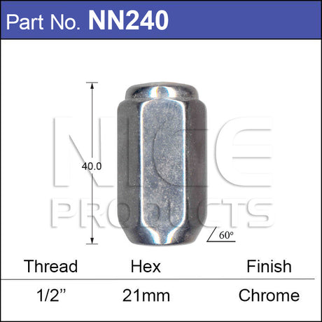 Wheel Nut NN240 - Nice Products | Universal Auto Spares