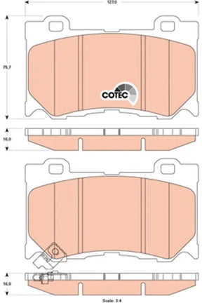 Brake Pad Set, Disc Brake GDB3505 - TRW