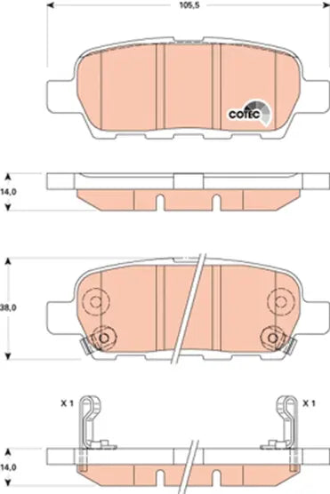 Brake Pad Set, Disc Brake GDB3507 - TRW