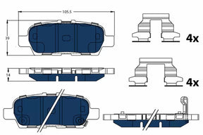 Brake Pad Set, Disc Brake GDB3508BTE - TRW