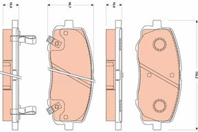 Brake Pad Set, Disc Brake GDB351 - TRW