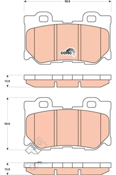 Brake Pad Set, Disc Brake GDB3515 - TRW
