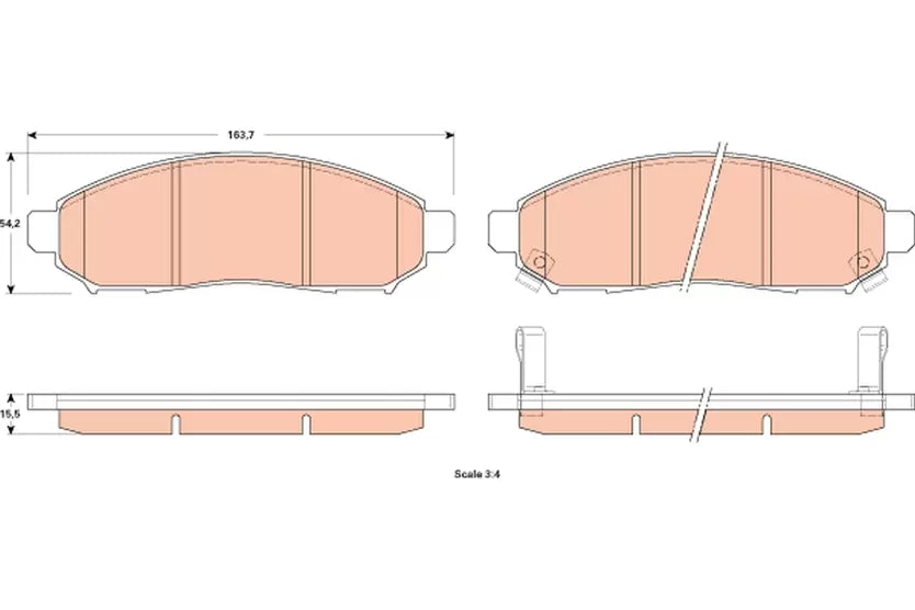 Brake Pad Set, Disc Brake GDB352 - TRW
