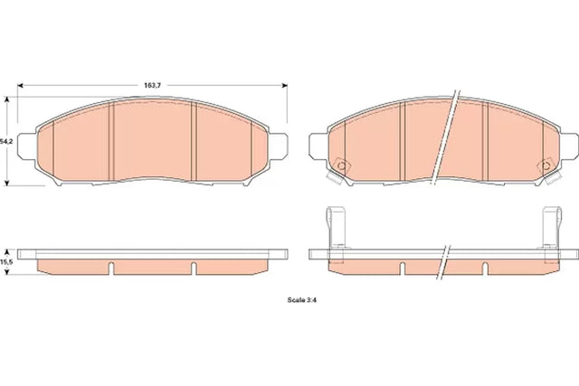 Brake Pad Set, Disc Brake GDB352 - TRW