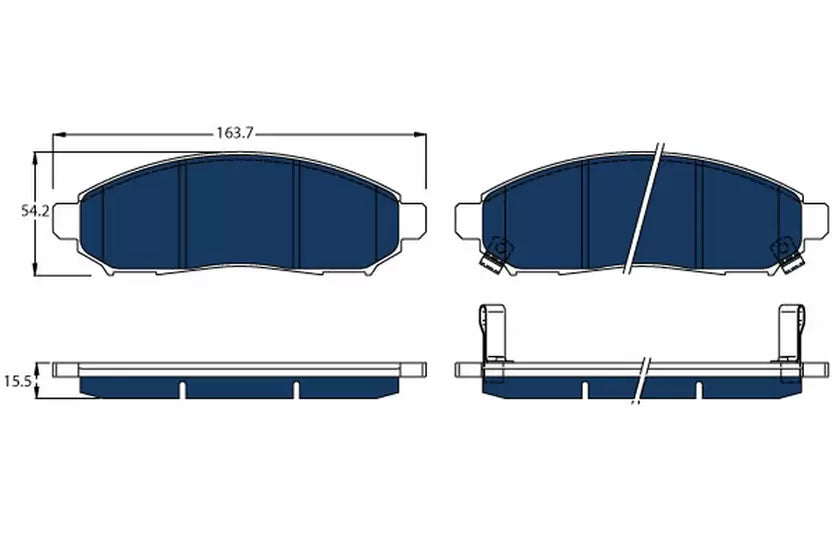 Brake Pad Set, Disc Brake GDB3520BTE - TRW