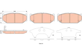Brake Pad Set, Disc Brake GDB3522 - TRW