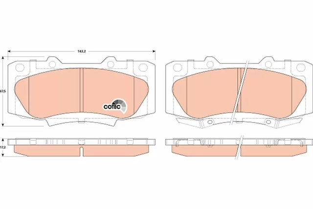 Brake Pad Set, Disc Brake GDB3528 - TRW