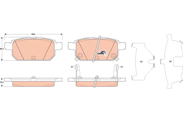 Brake Pad Set, Disc Brake GDB3529 - TRW