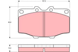 Brake Pad Set, Disc Brake GDB352DT - TRW