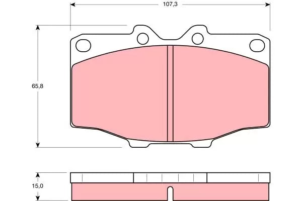 Brake Pad Set, Disc Brake GDB352DT - TRW
