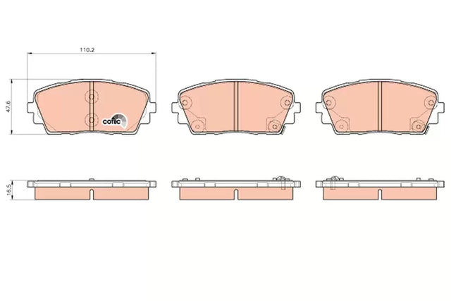 Brake Pad Set, Disc Brake GDB3535 - TRW