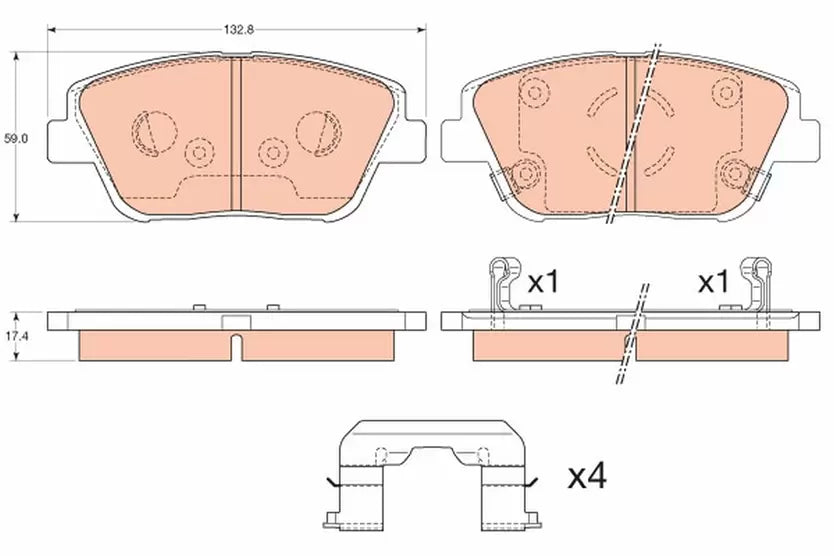 Brake Pad Set, Disc Brake GDB3540 - TRW
