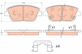 Brake Pad Set, Disc Brake GDB3540 - TRW