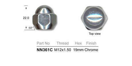 Wheel Nut NN361C-100 - Nice Products | Universal Auto Spares