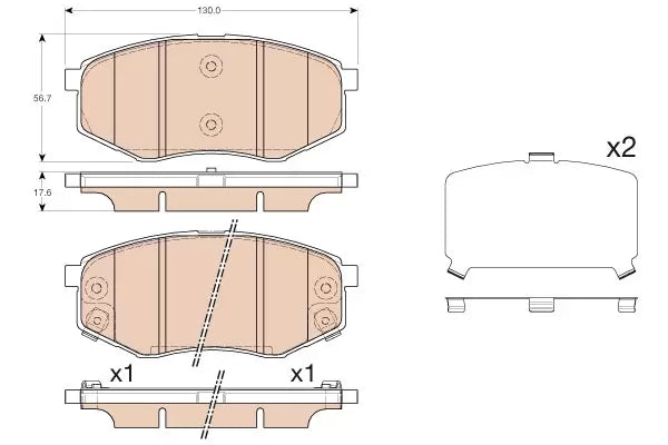 Brake Pad Set, Disc Brake GDB3553 - TRW
