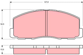 Brake Pad Set, Disc Brake GDB355DT - TRW