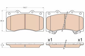 Brake Pad Set, Disc Brake GDB3560 - TRW