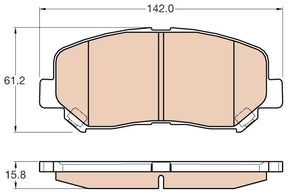 Brake Pad Set, Disc Brake GDB3562 - TRW