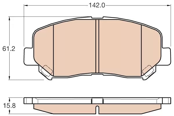 Brake Pad Set, Disc Brake GDB3562 - TRW
