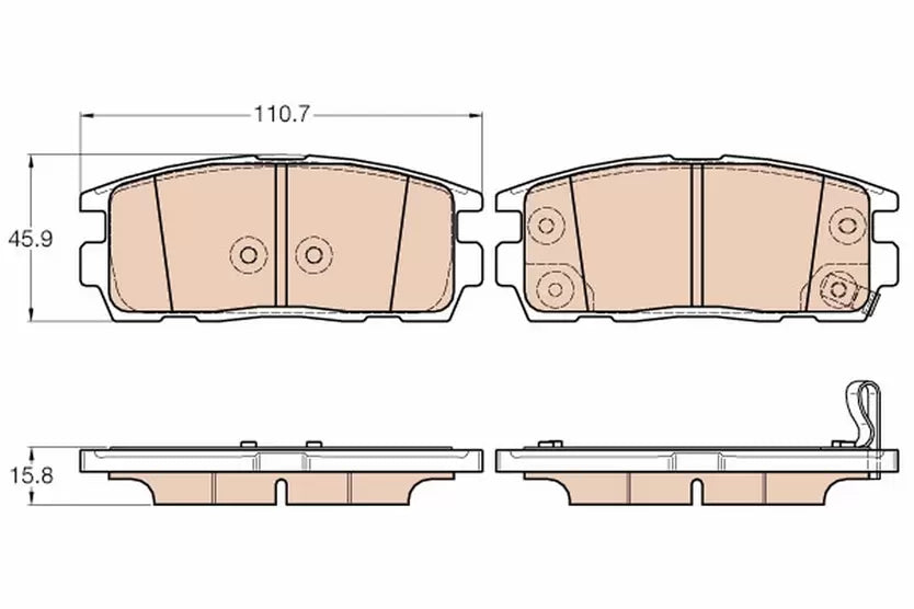 Brake Pad Set, Disc Brake GDB3566 - TRW