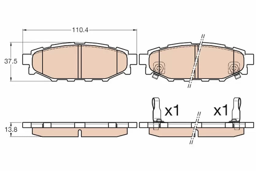 Brake Pad Set, Disc Brake GDB3568 - TRW