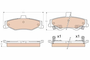 Brake Pad Set, Disc Brake GDB3570 - TRW
